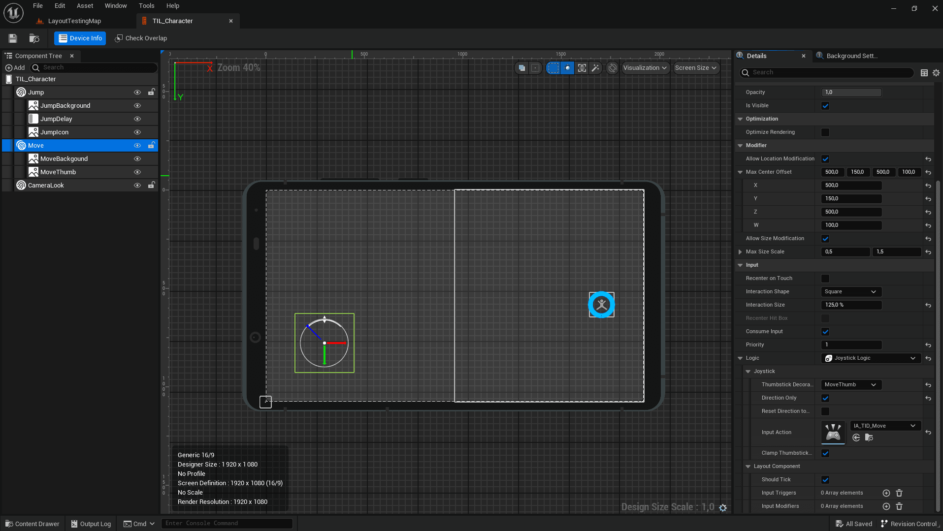 Layout Component – Lost in Game Studio