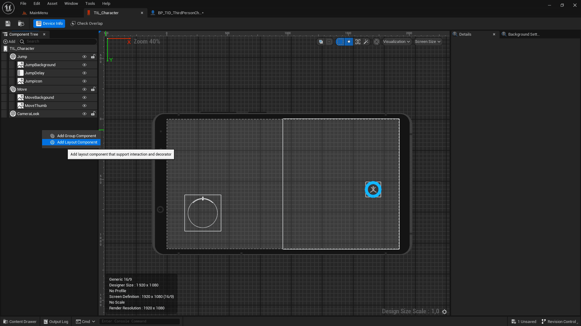 Add Layout Component – L.I.G.S
